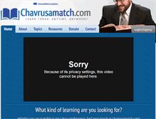 Tablet Screenshot of chavrusamatch.com
